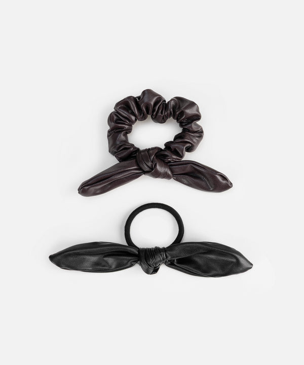 Ipekyol Leather-Effect Hair Tie Natural