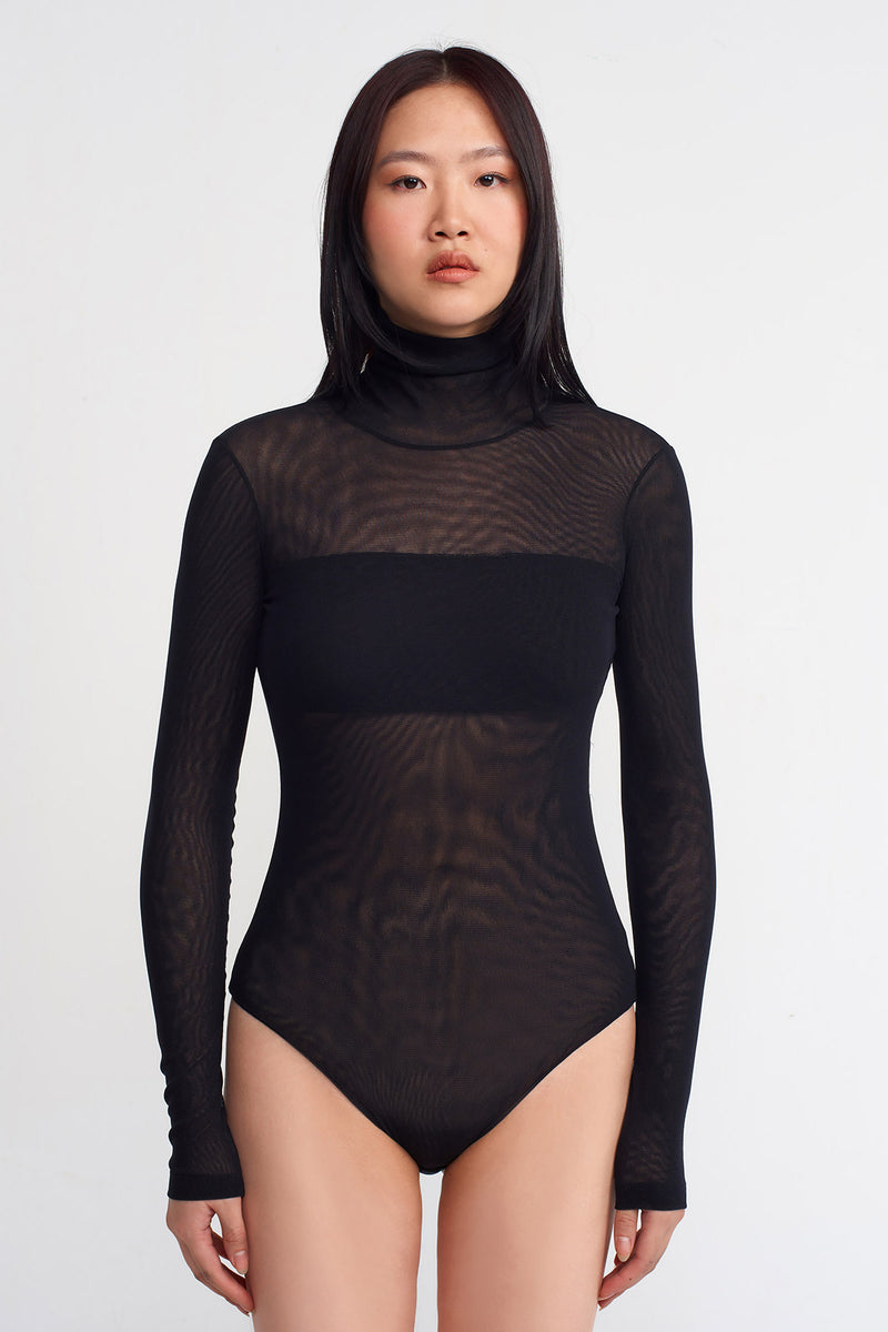 Mesh turtleneck bodysuit on sale