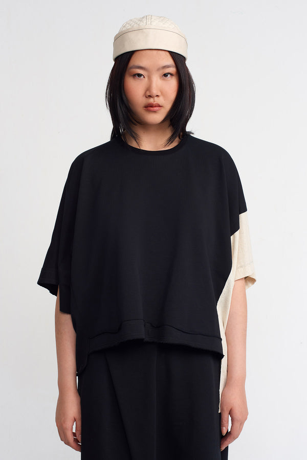 Nu Double-Fabric T-Shirt Natural/Black