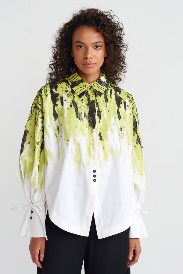 Nu Printed And Embroidered Shirt Multi Color