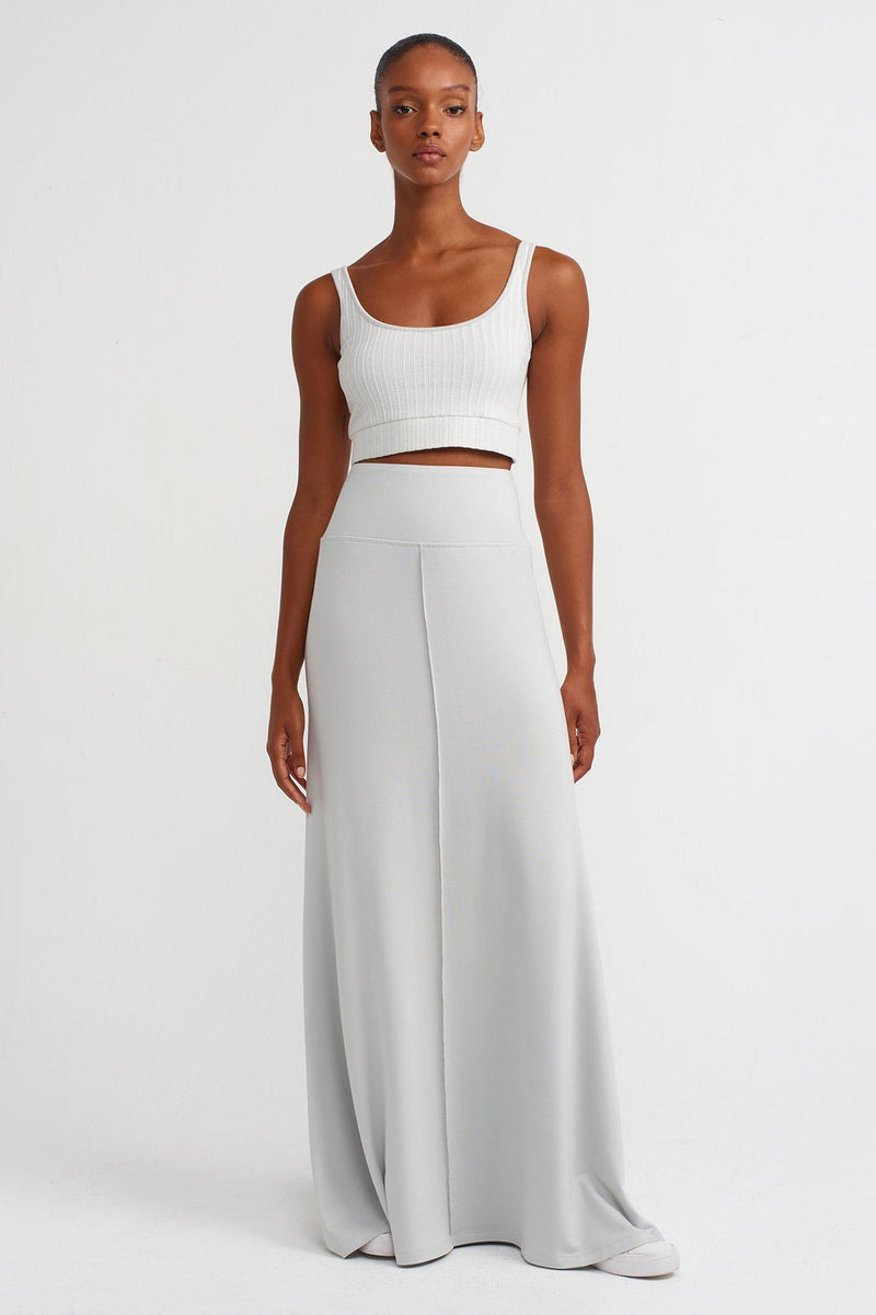 Nu High-Waisted Maxi Skirt Ice