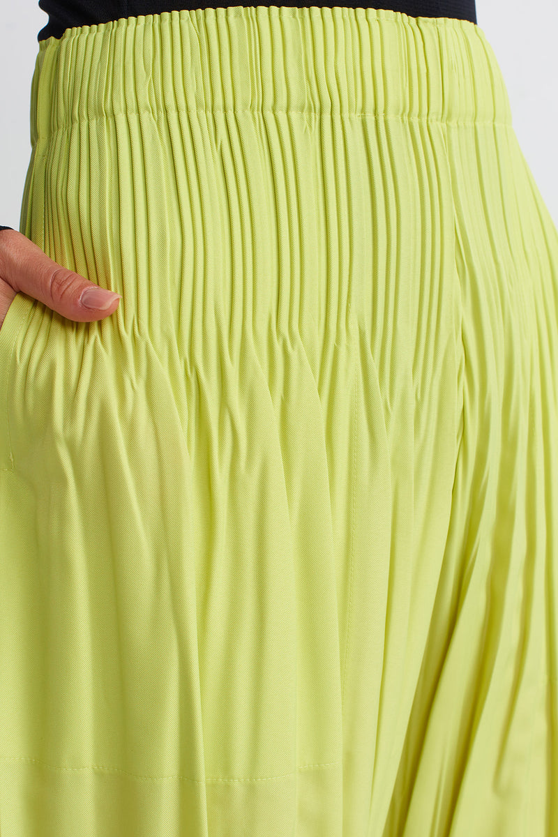 Nu Pleated Trousers Lime