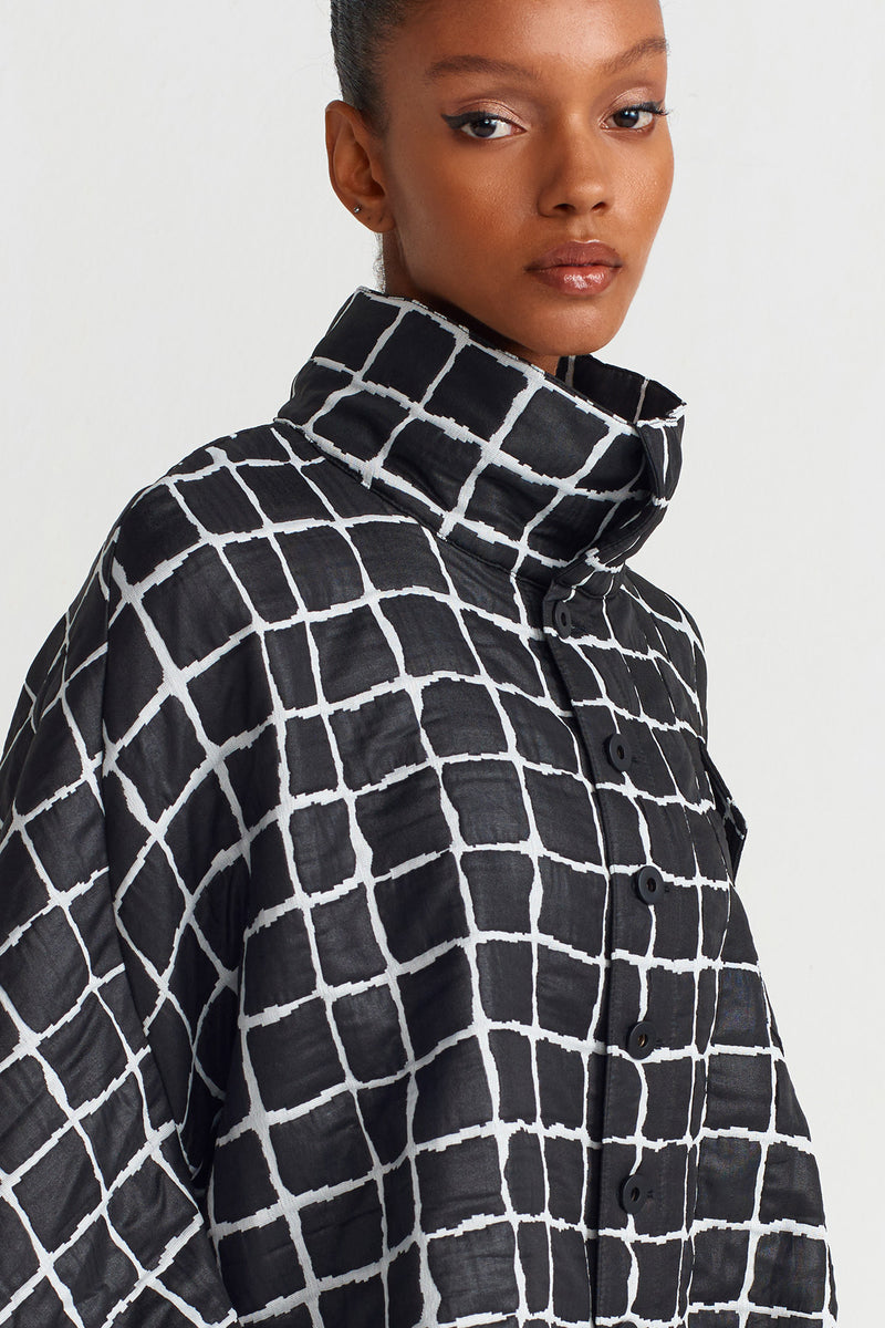 Nu Checked Jacquard Jacket Black/White