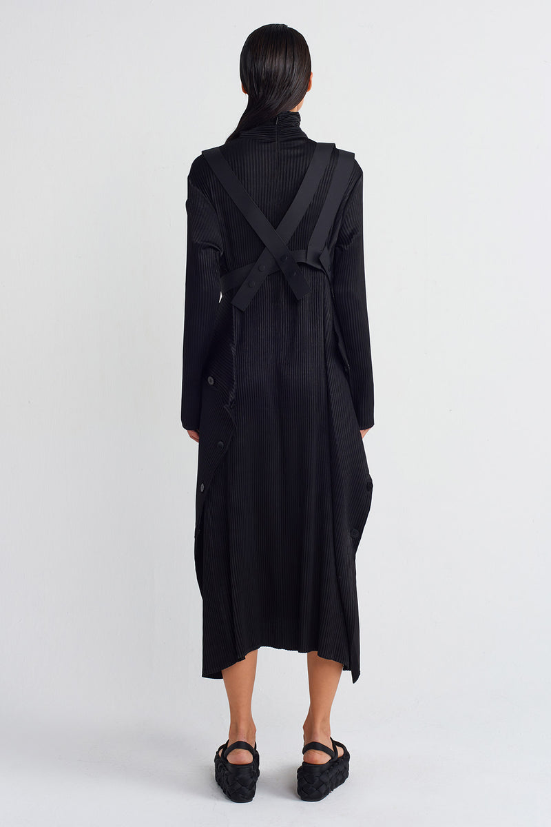 Nu Rose Appliqué Shoulder Belt Black