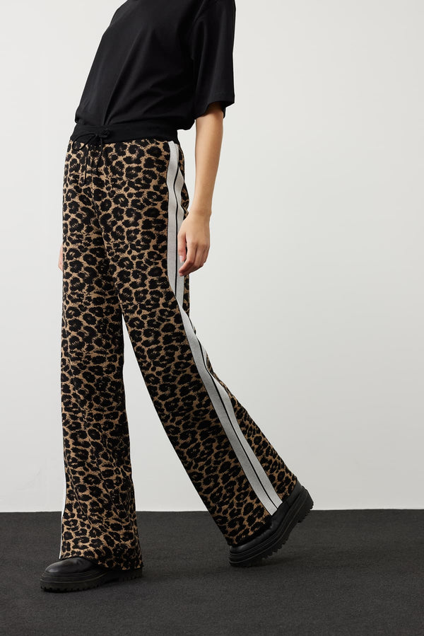 Roman Leopard Printed Trousers  Leopard