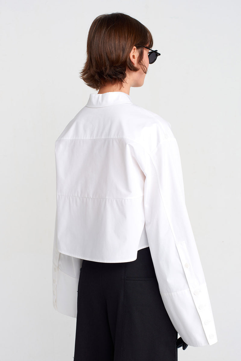 Nu Wide Crop Shirt Off White