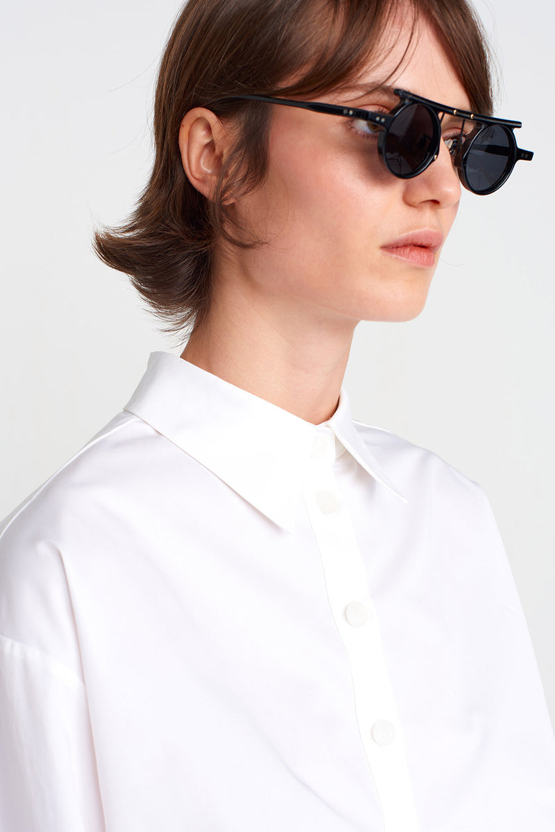 Nu Wide Crop Shirt Off White