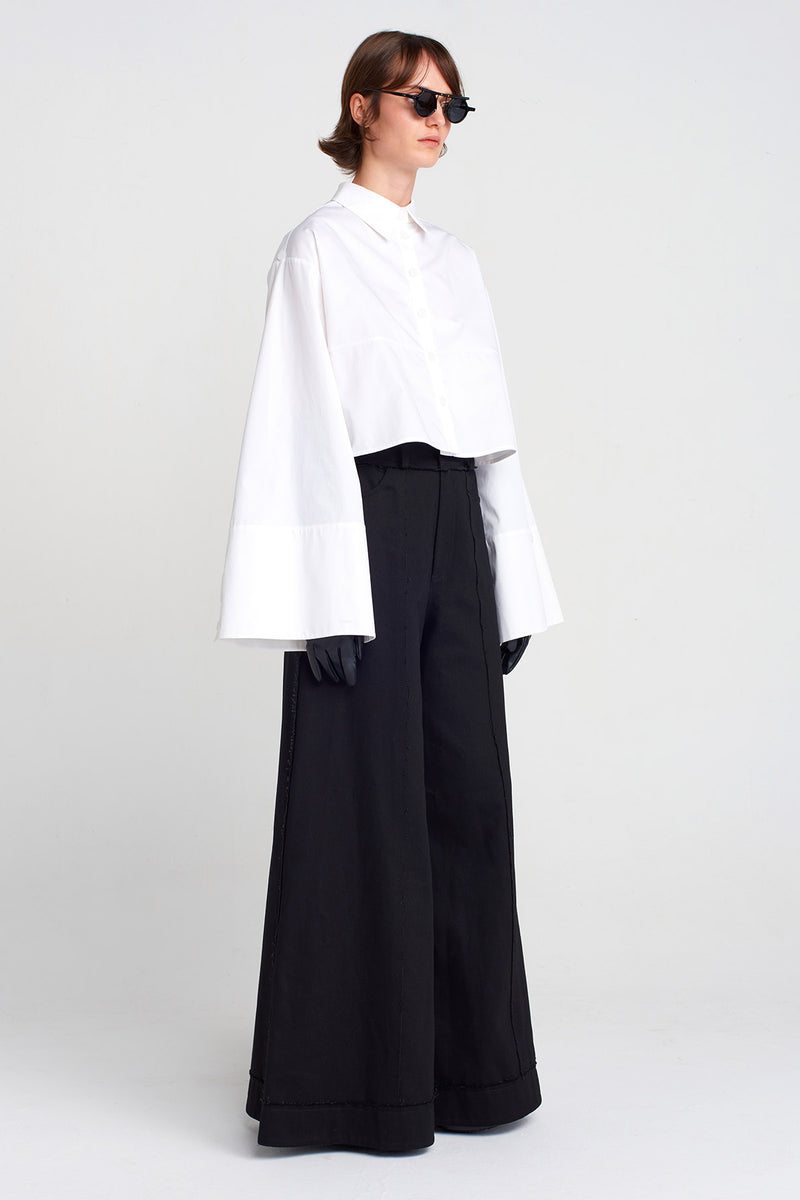 Nu Wide Crop Shirt Off White