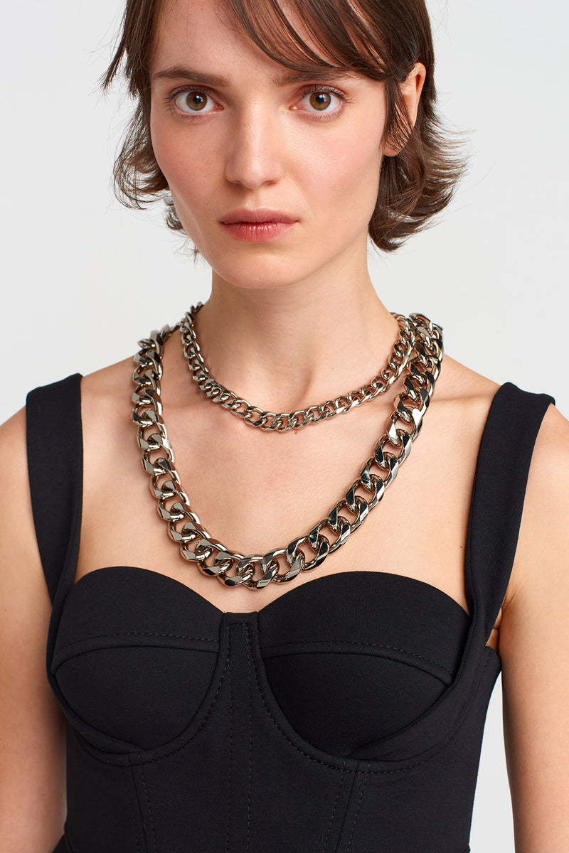 Nu Thick Strap Corset Top Black