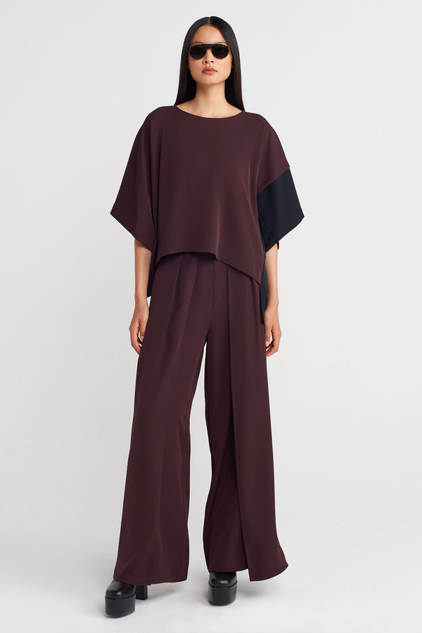Nu Color Block T-Shirt Eggplant
