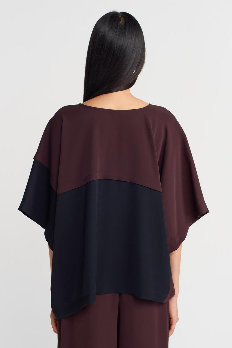 Nu Color Block T-Shirt Eggplant