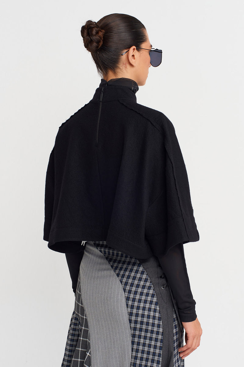 Nu Wool Crop T-Shirt Black