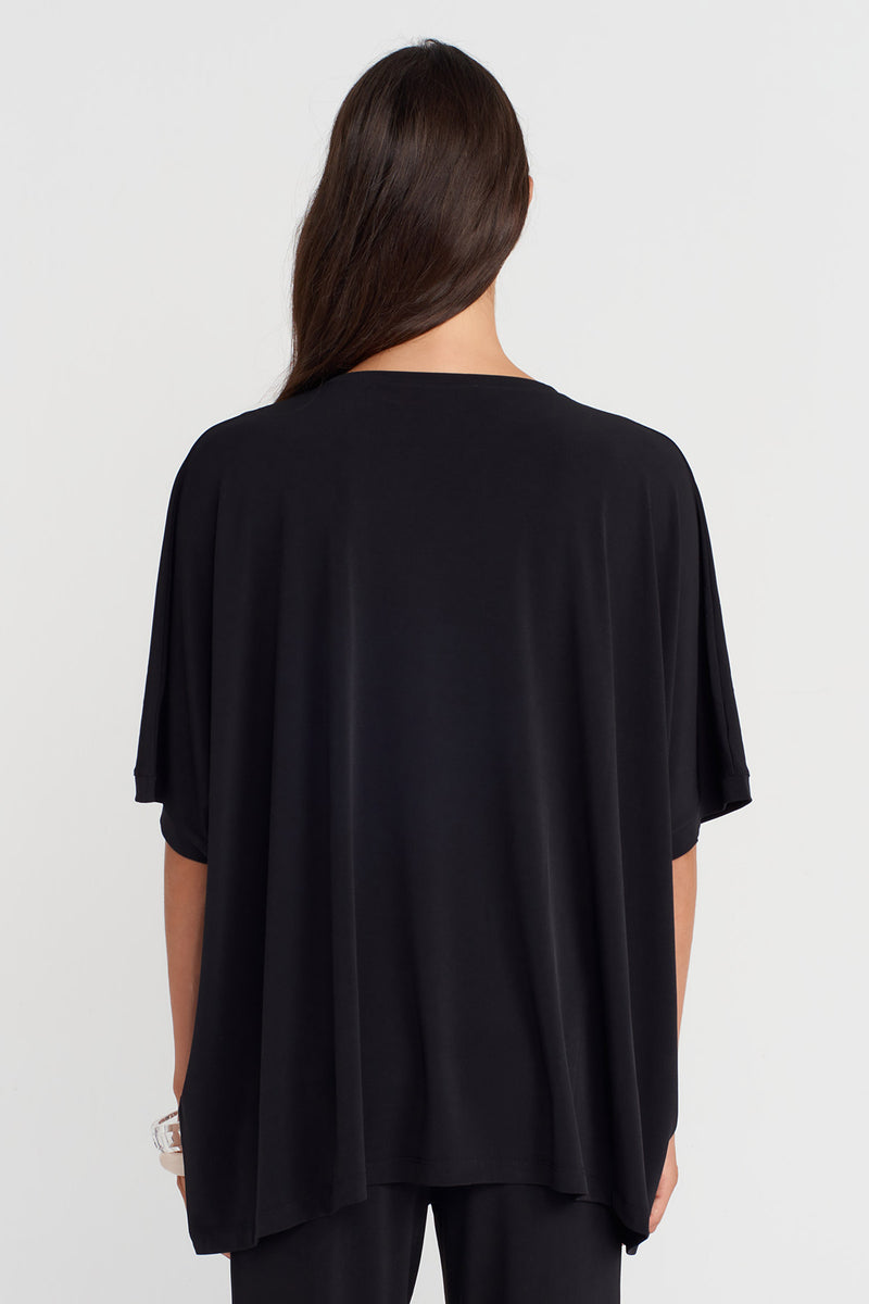Nu Draped Jersey T-Shirt Black