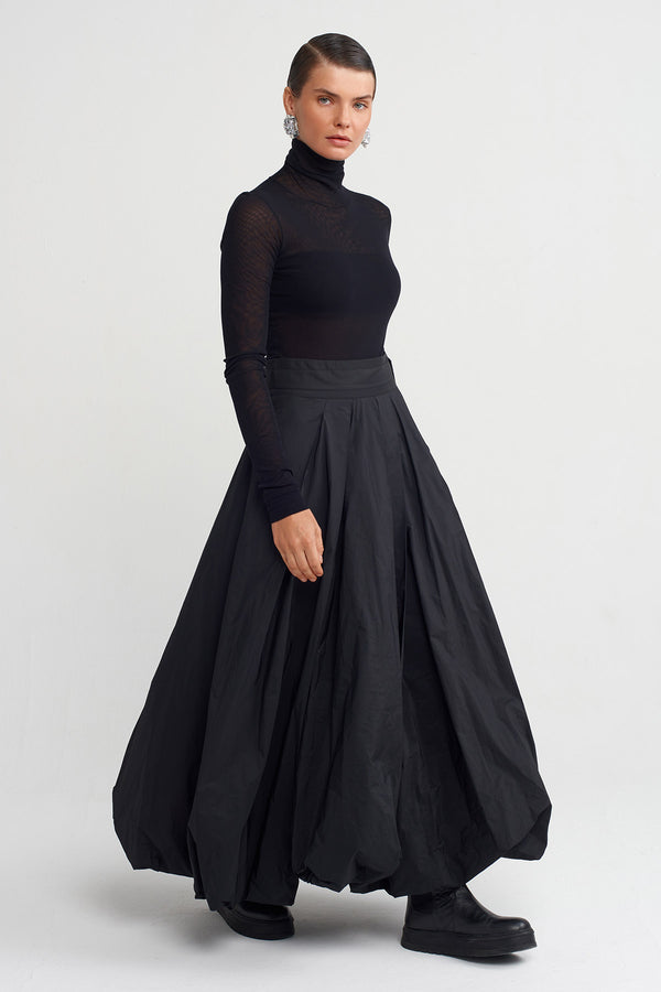 Nu Taffeta Balloon Skirt Black