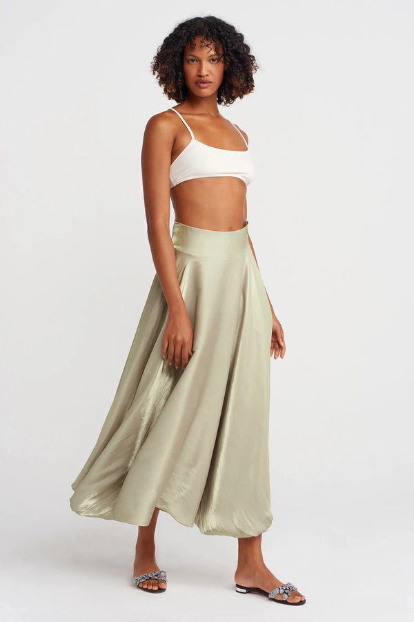 Nu Shiny Balloon Skirt Sand