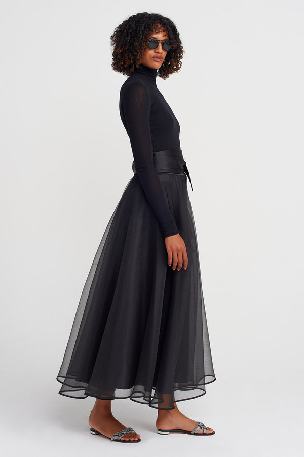 Nu Organza Puffy Skirt Black