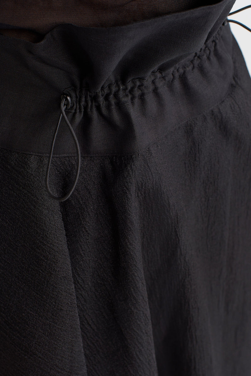 Nu High-Waisted Puffy Organza Skirt Black