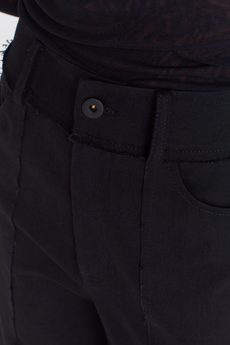 Nu Wide Leg Denim Pants Black