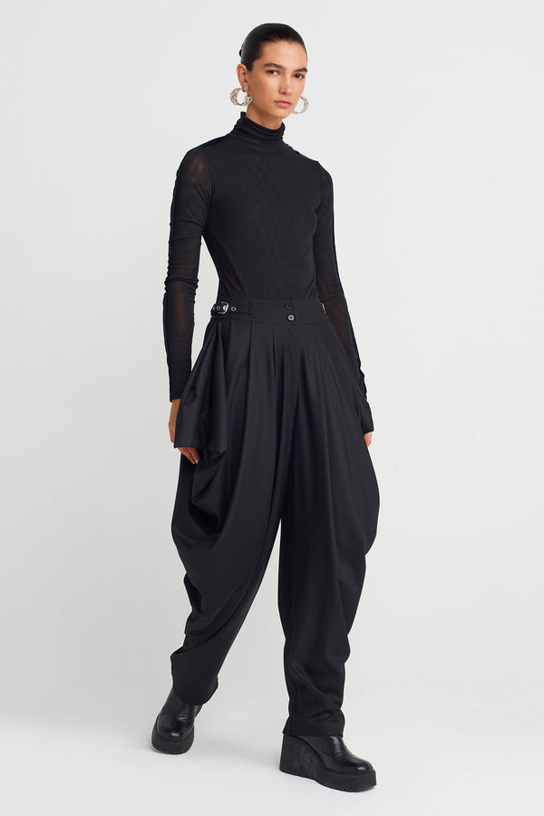 Nu Draped Trousers Black