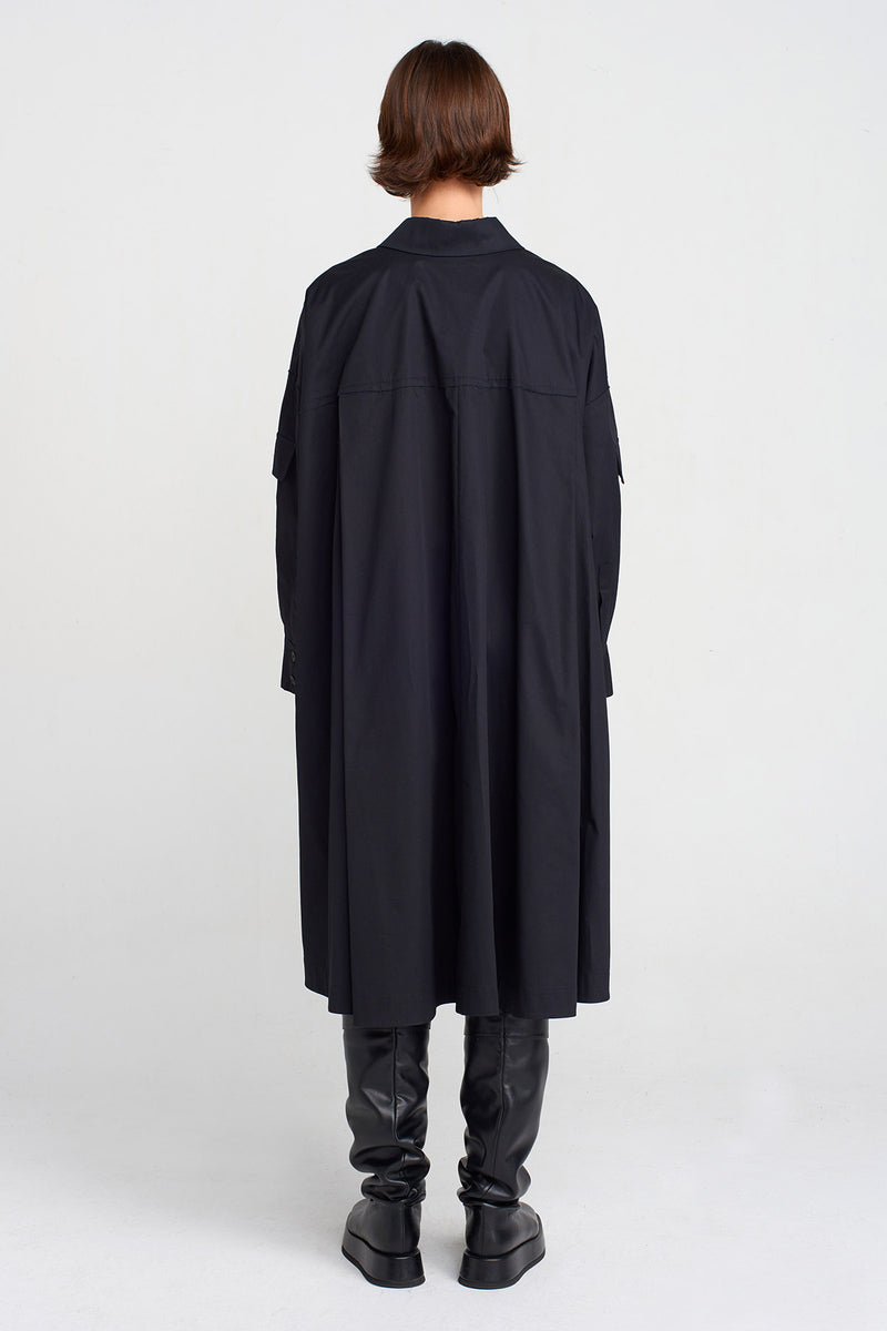 Nu Pocket Detailed Shirt Dress Black