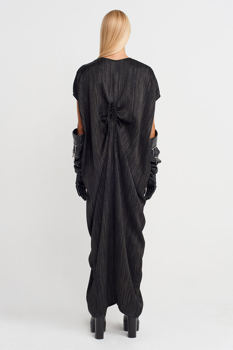 Nu Draped Maxi Dress Brown