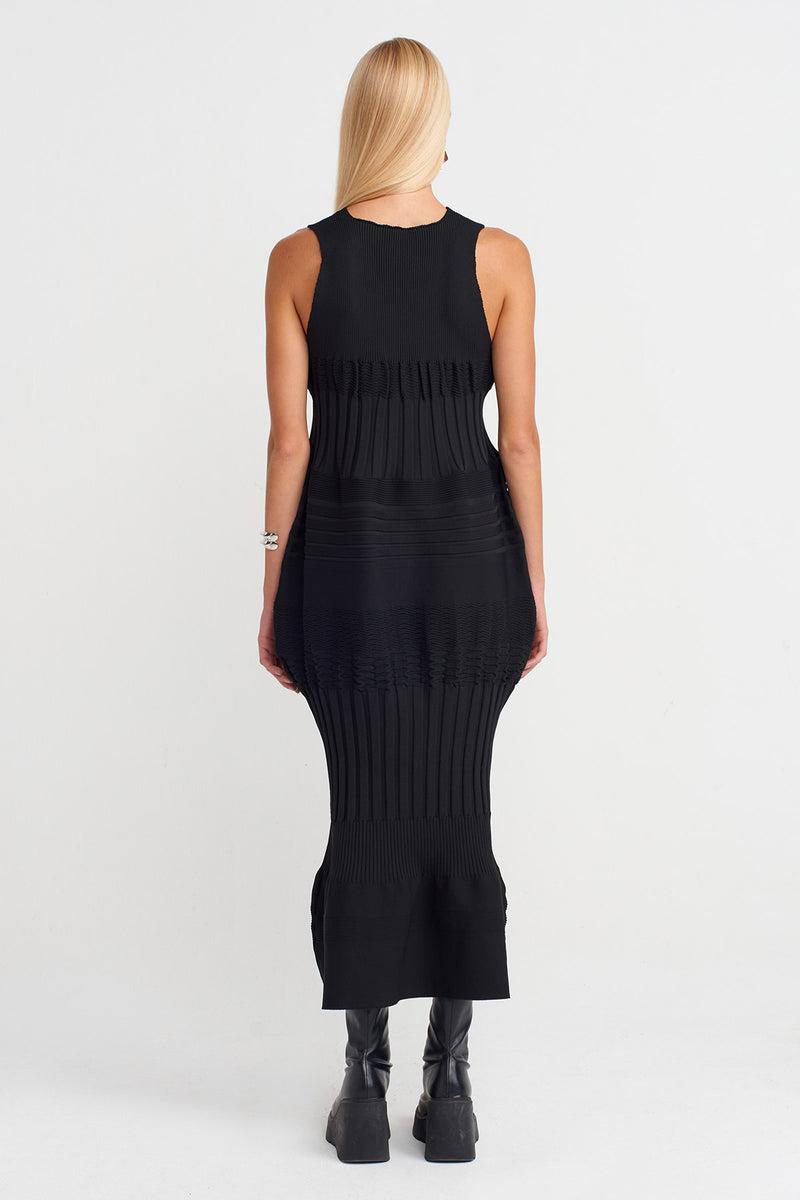 Nu Knitted Long Dress Black