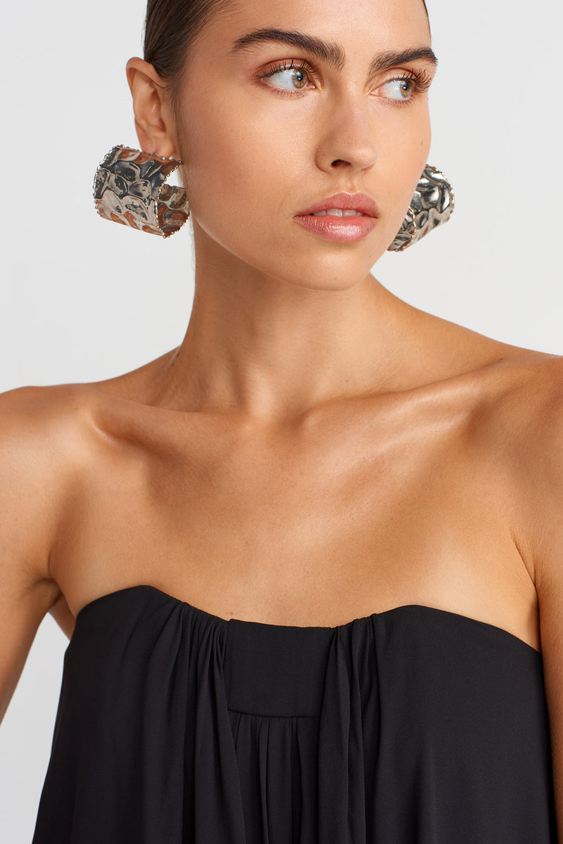 Nu Strapless Long Dress Black