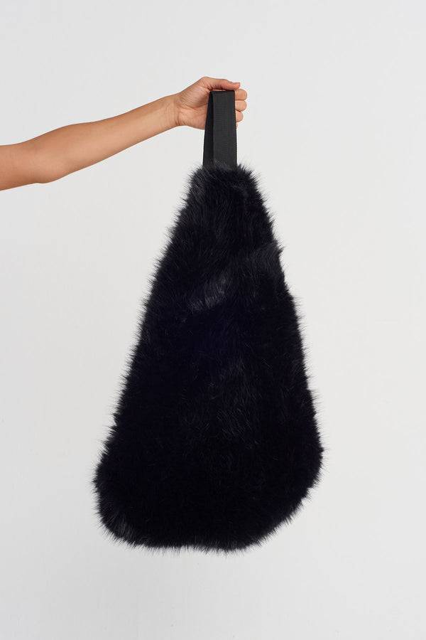 Nu Faux Fur Bag Black