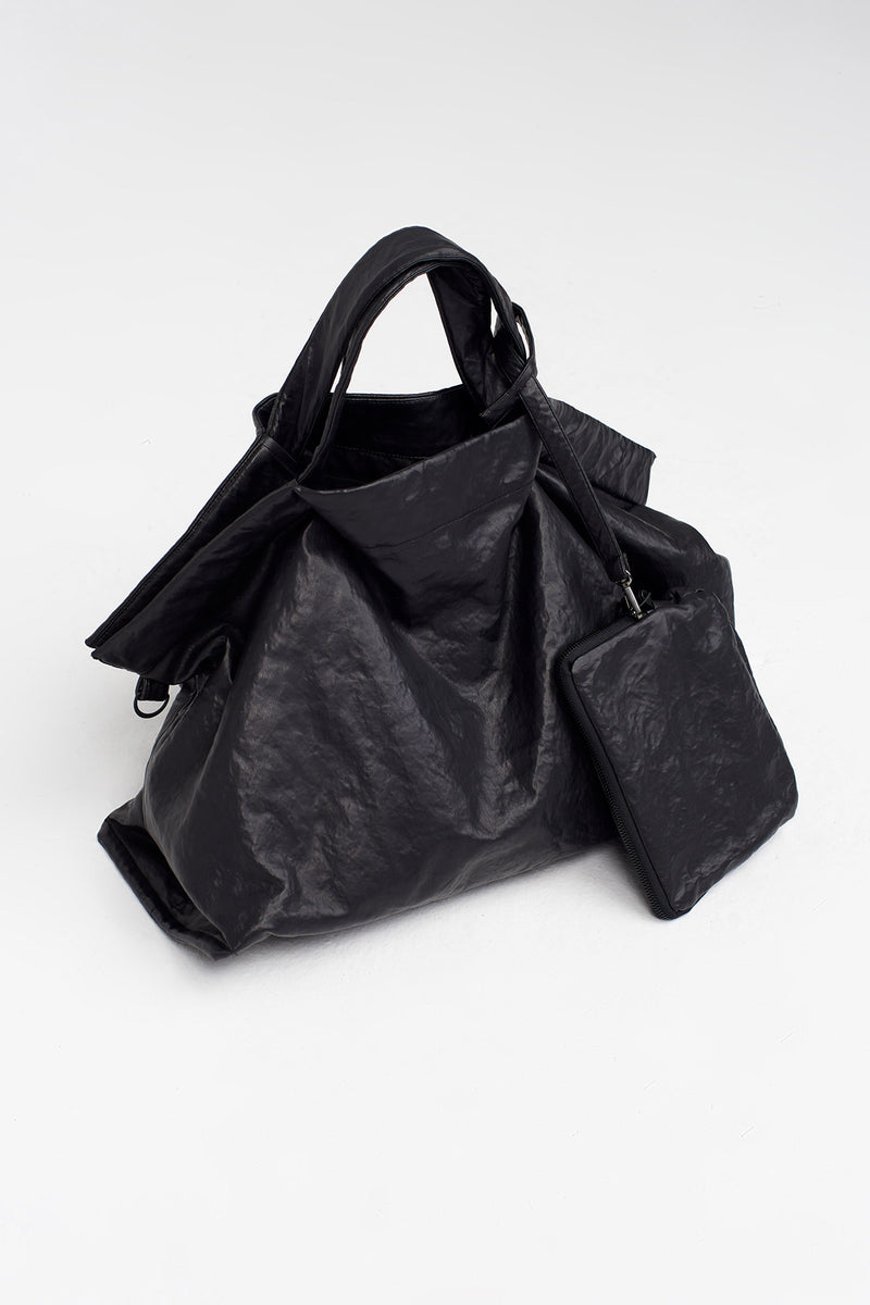Nu Oversized Leather Bag Black