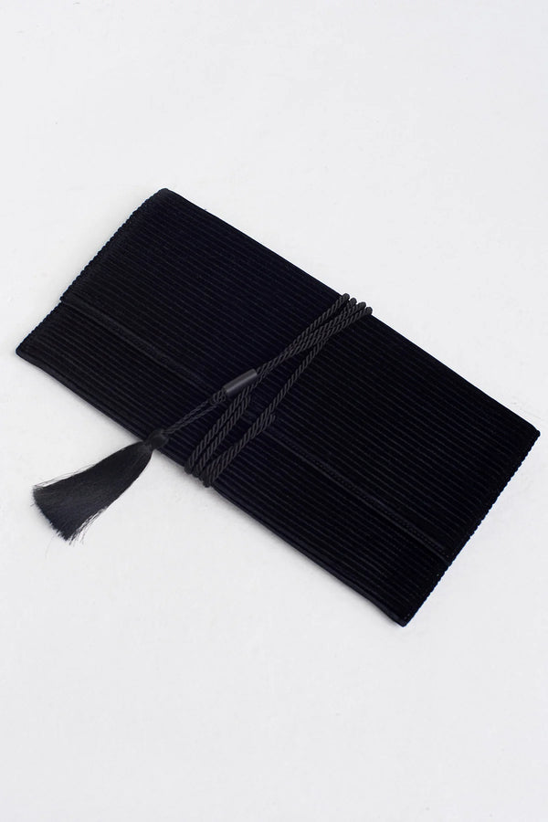 Nu Textured Clutch Bag Black