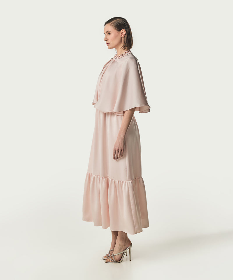 Machka Detailed Collar Midi Dress Powder