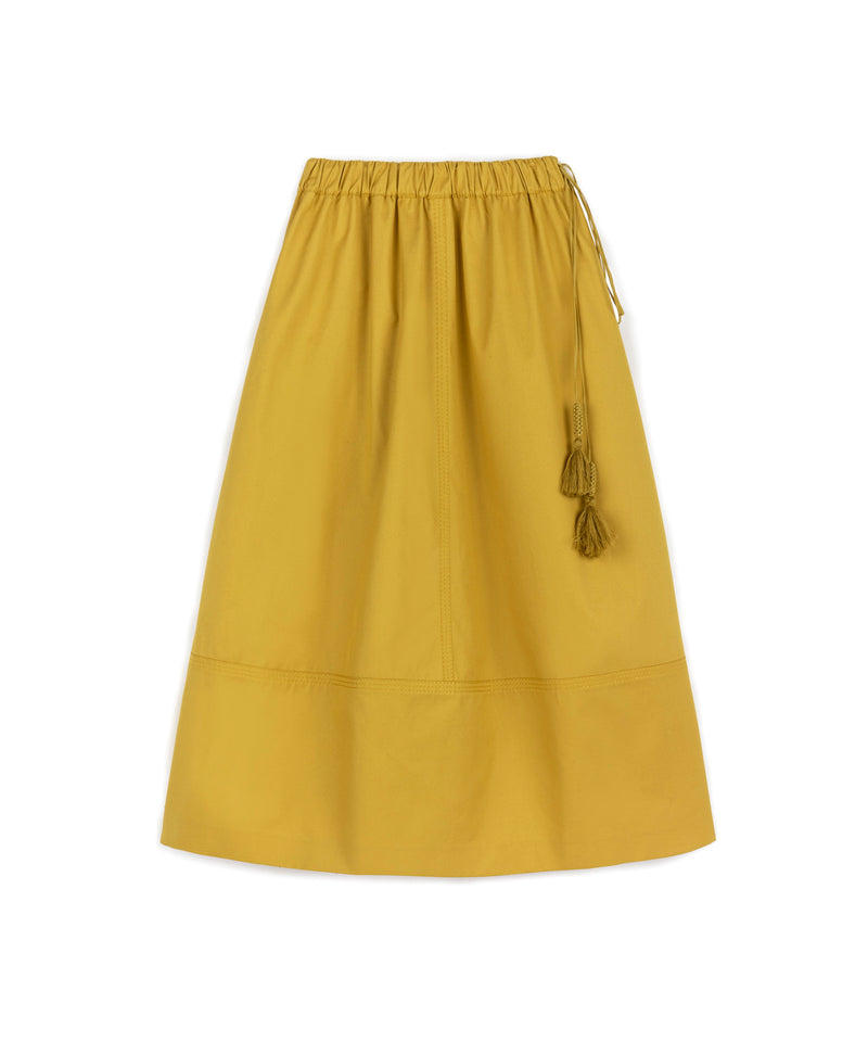 Machka Poplin Bell Skirt Mustard
