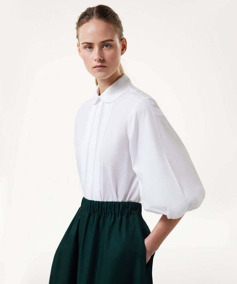 Machka Poplin Bell Skirt Dark Green