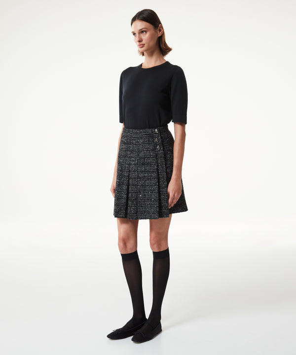 Machka Tweed Miniskirt Black