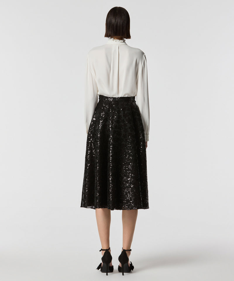 Machka Sequined Midi Skirt Black