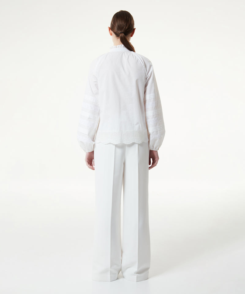 Machka Silk Blend Poplin Shirt White