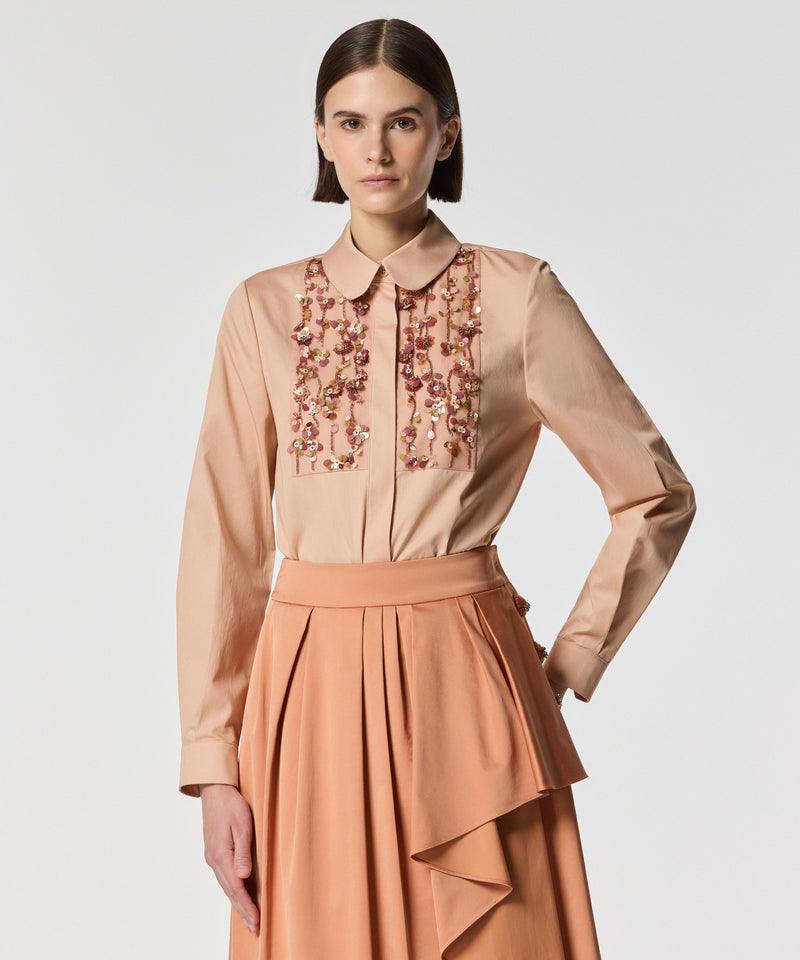 Machka Embroidered Shirt Salmon