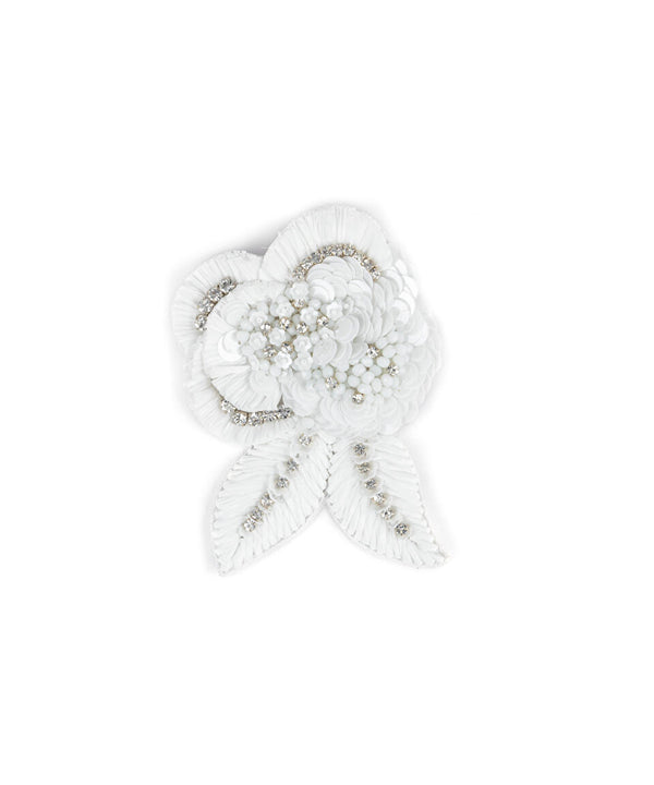 Machka Flower Brooch White