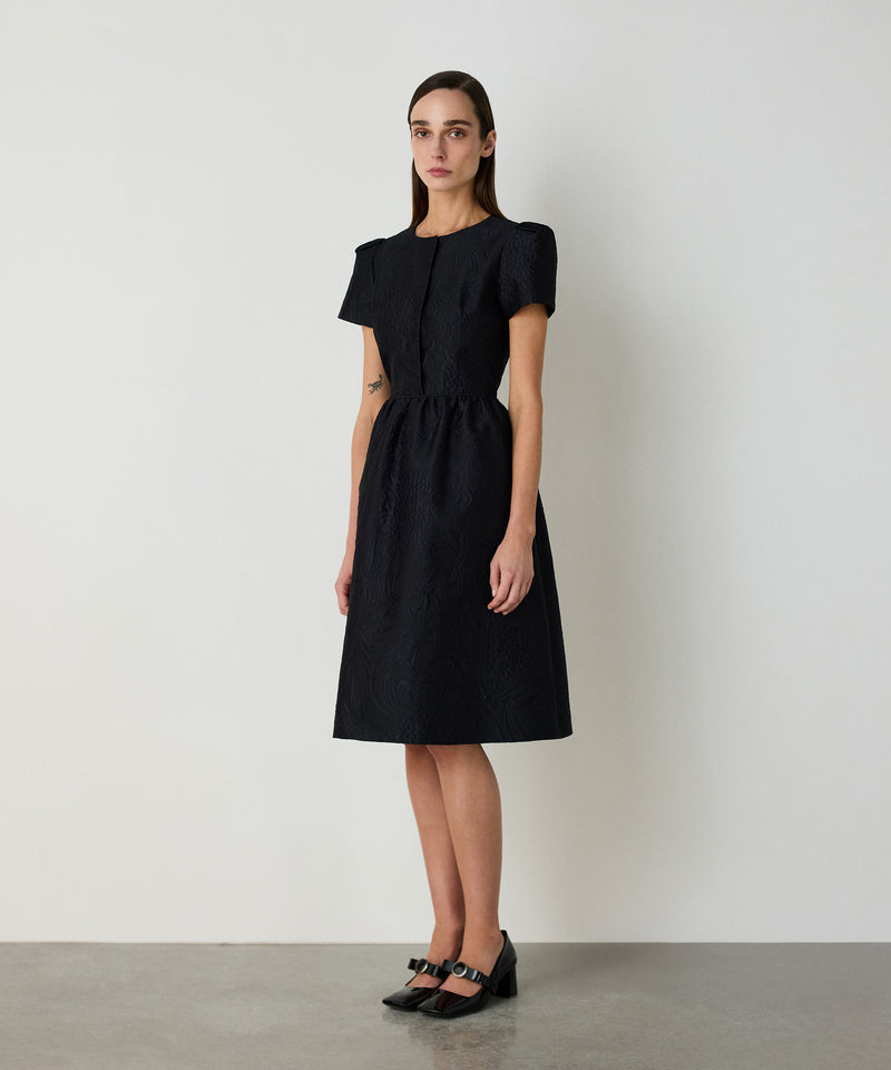 Machka Jacquard Dress Black