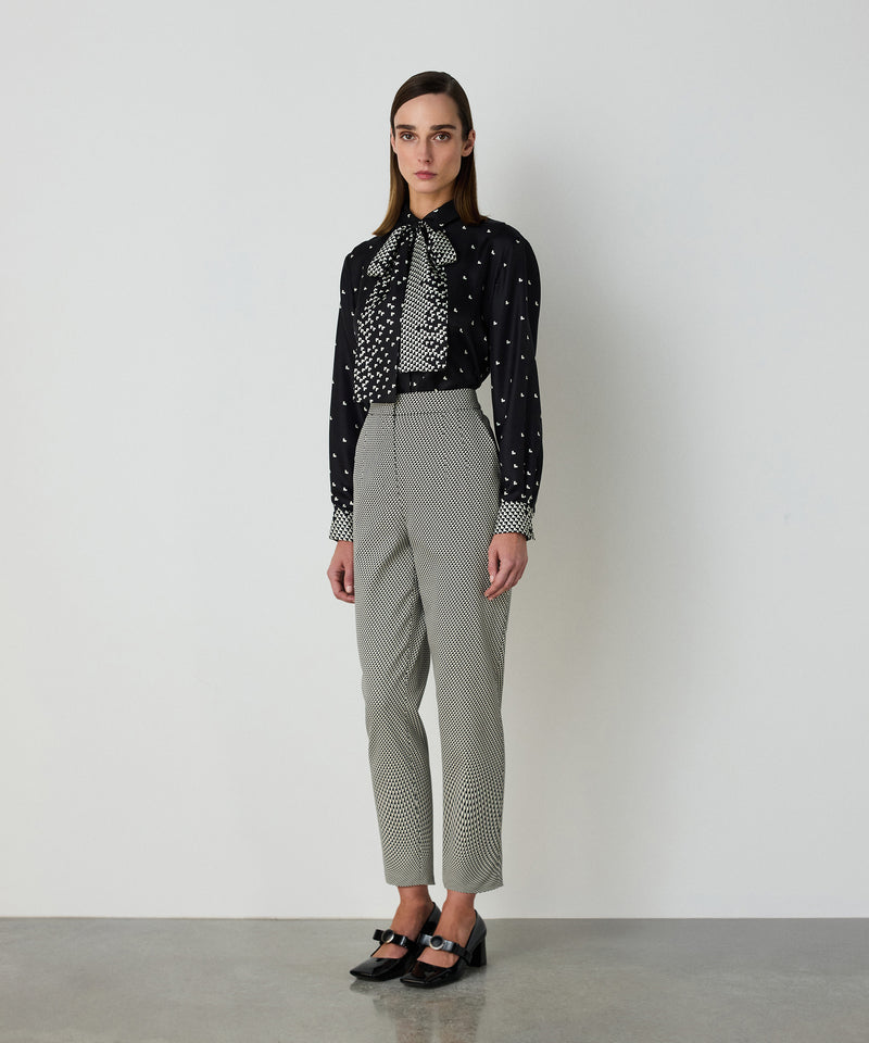 Machka Jacquard Trousers Black