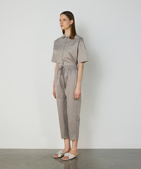 Machka Elastic Waist Trousers Stone