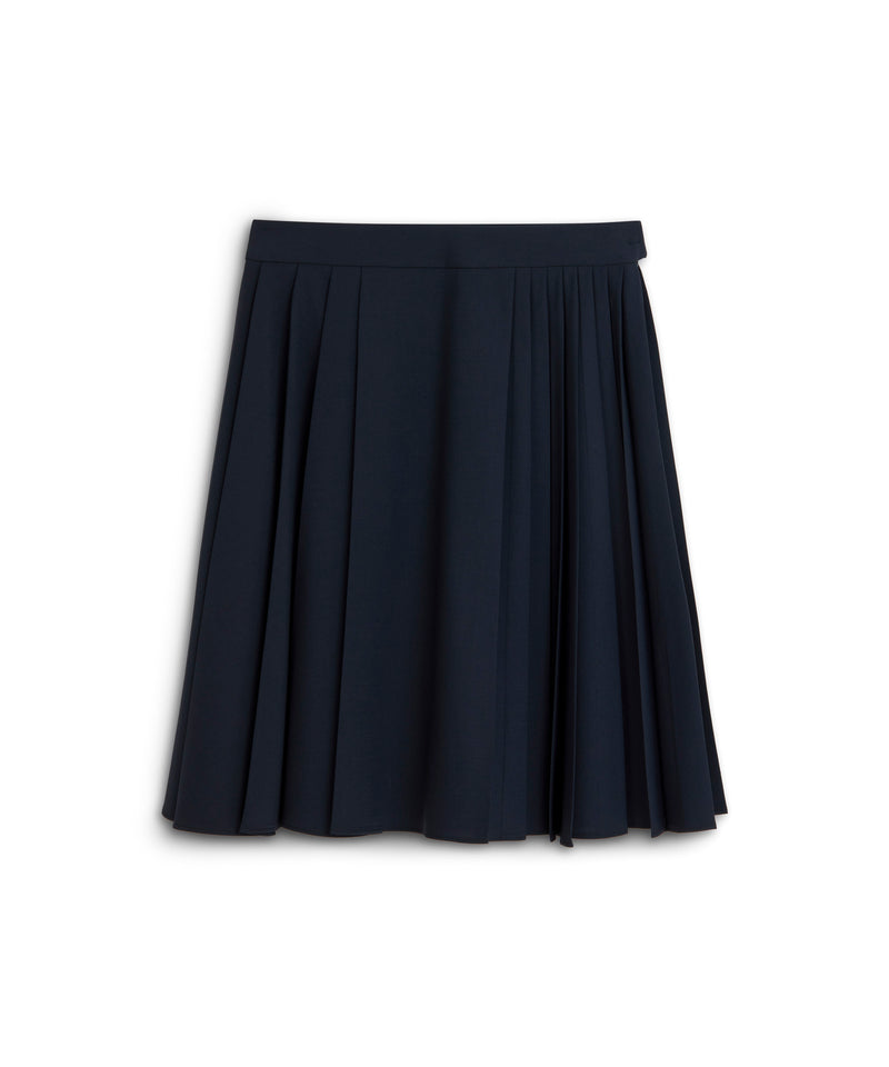 Machka Pleated Skirt Navy