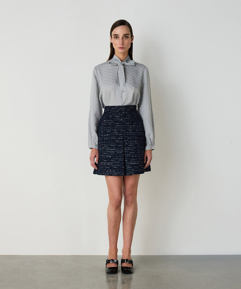 Machka Tweed Skirt Indigo