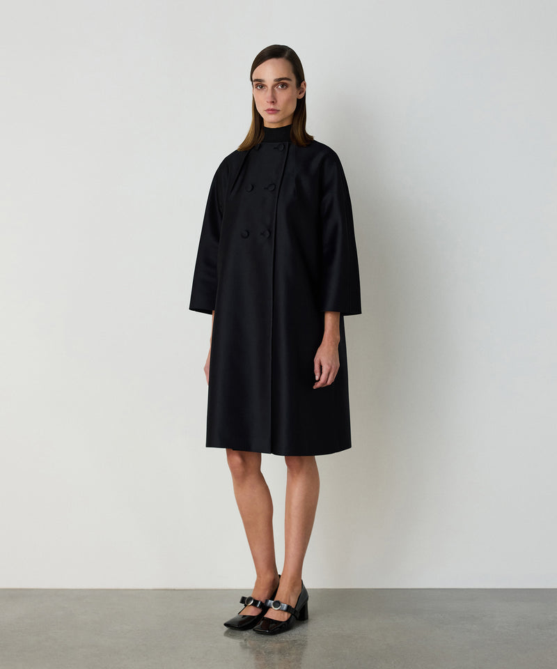 Machka Satin Duchess Coat Black