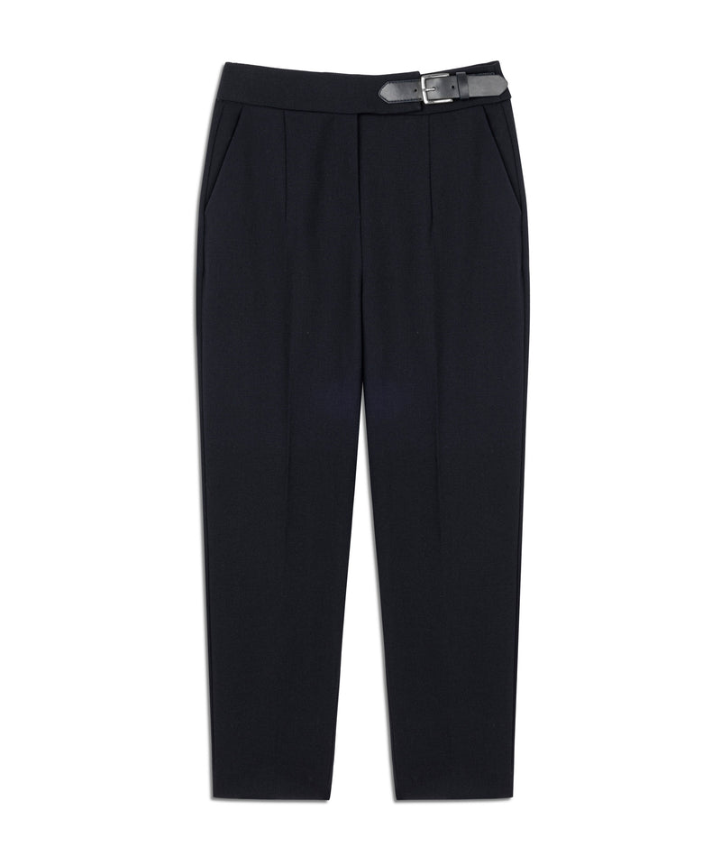 Machka Trousers With Belt Accessory Navy Blue