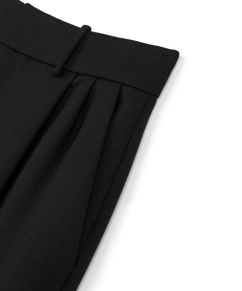 Machka Wool-Blend Wide-Cut Trousers Black