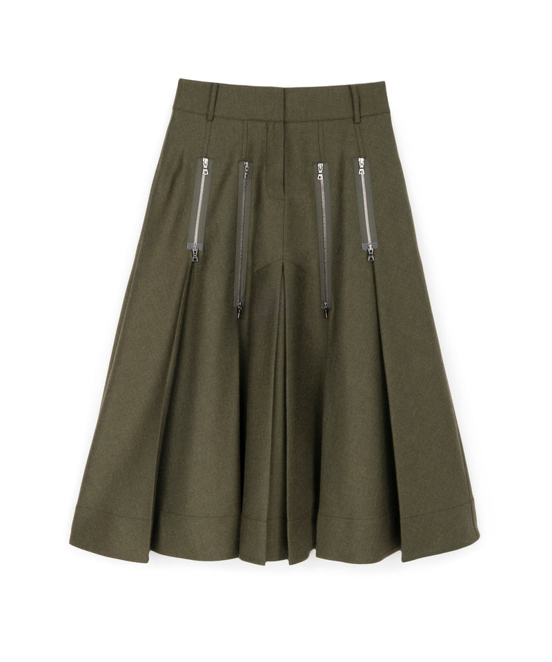Machka Skirt With Zipper Accessory Khaki