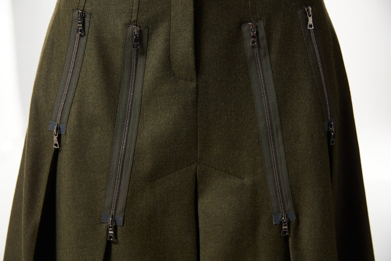 Machka Skirt With Zipper Accessory Khaki