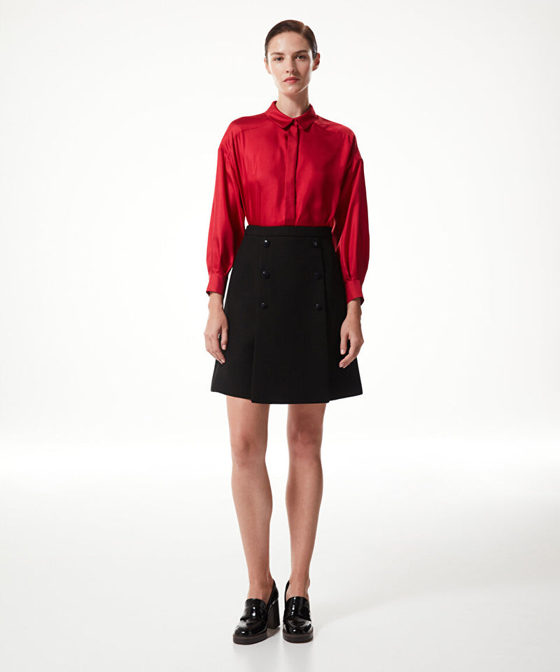 Machka Relaxed Fit Silk Shirt Red