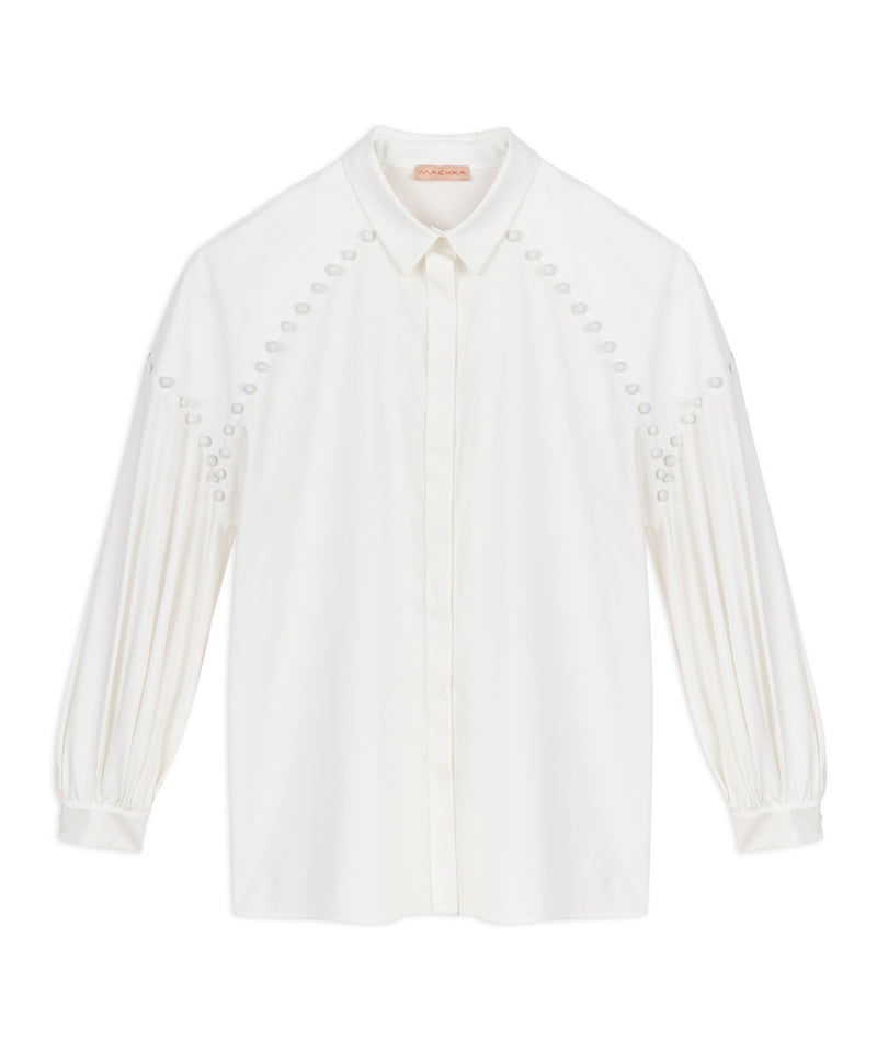 Machka Poplin Shirt With Button Accessories White